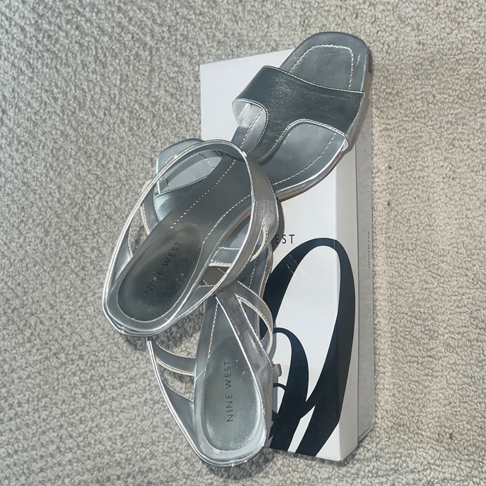 Nine West - silver stilettos